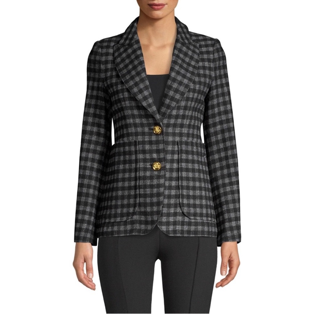 Smythe duchess wool plaid jacket blazer size 6